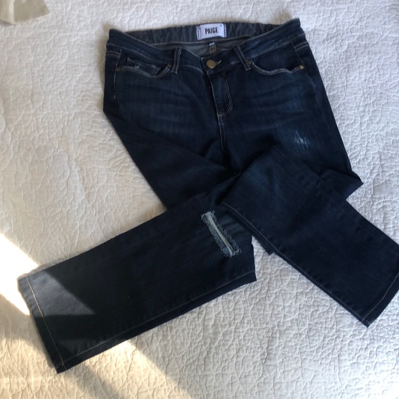 PAIGE size 28 skyline ankle peg distressed jeans - Picture 1 of 7